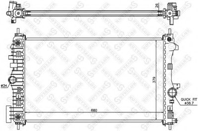 Радиатор, охлаждение двигателя STELLOX купить