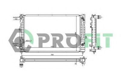 Радиатор, охлаждение двигателя PROFIT купить