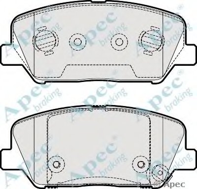 Комплект тормозных колодок, дисковый тормоз APEC braking купить