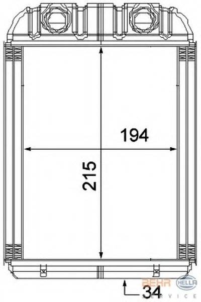 Теплообменник, отопление салона BEHR HELLA SERVICE HELLA купить