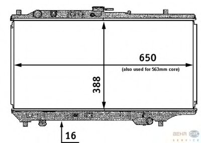 Радиатор, охлаждение двигателя BEHR HELLA SERVICE купить