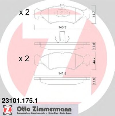 Комплект тормозных колодок, дисковый тормоз ZIMMERMANN купить