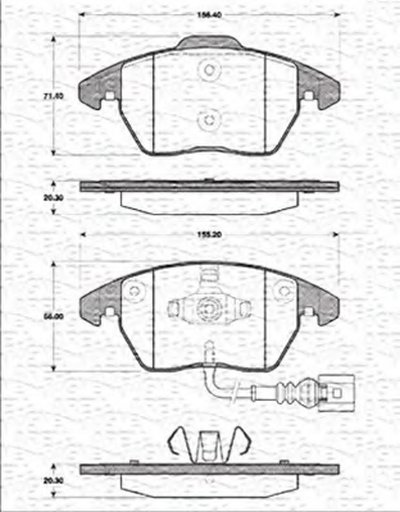 Комплект тормозных колодок, дисковый тормоз MAGNETI MARELLI купить