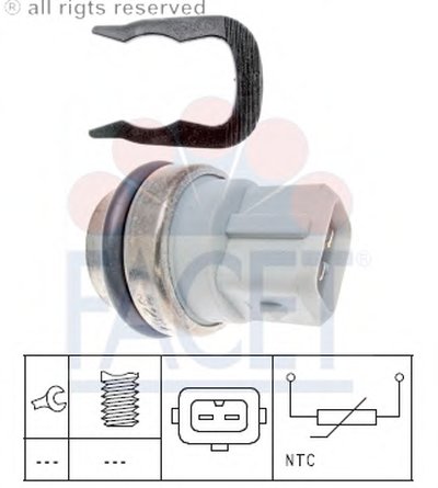 Датчик, температура охлаждающей жидкости; Датчик, температура охлаждающей жидкости; Датчик, температура охлаждающей жидкости FACET купить