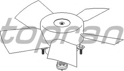 Вентилятор, охлаждение двигателя TOPRAN купить