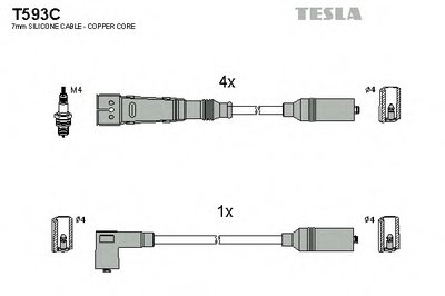 Комплект проводов зажигания original TESLA купить