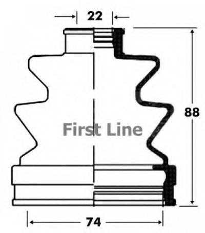 Пыльник, приводной вал FIRST LINE купить