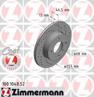 Тормозной диск SPORT BRAKE DISC COAT Z ZIMMERMANN купить