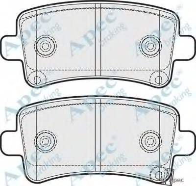 Комплект тормозных колодок, дисковый тормоз APEC braking купить