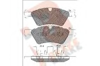 Комплект тормозных колодок, дисковый тормоз R BRAKE купить