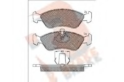 Комплект тормозных колодок, дисковый тормоз R BRAKE купить