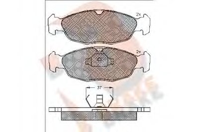 Комплект тормозных колодок, дисковый тормоз R BRAKE купить