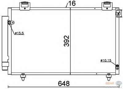 Конденсатор, кондиционер BEHR HELLA SERVICE HELLA купить