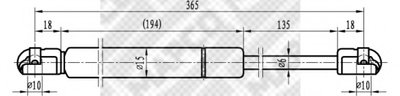 Газовая пружина, крышка багажник MAPCO купить
