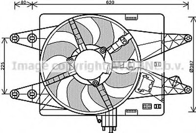 Вентилятор, охлаждение двигателя AVA QUALITY COOLING купить