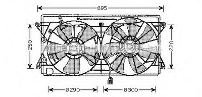 Вентилятор, охлаждение двигателя AVA QUALITY COOLING купить