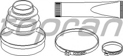 Комплект пылника, приводной вал TOPRAN купить