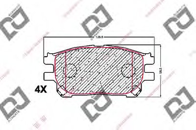 Комплект тормозных колодок, дисковый тормоз DJ PARTS купить