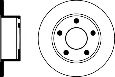 Тормозной диск зад. Passat B5/Audi 100/A6 -05 (245x10)