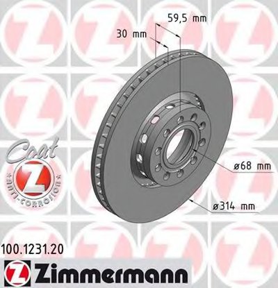 Тормозной диск COAT Z ZIMMERMANN купить