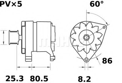 Генератор MAHLE ORIGINAL купить