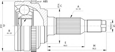 Шарнирный комплект, приводной вал SPIN OPEN PARTS купить