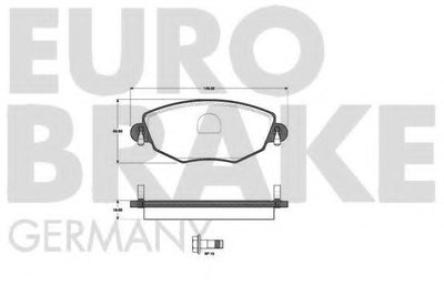 Комплект тормозных колодок, дисковый тормоз EUROBRAKE купить