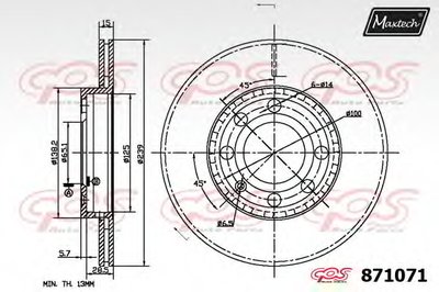 Тормозной диск R+ (Regular Plus) MAXTECH купить