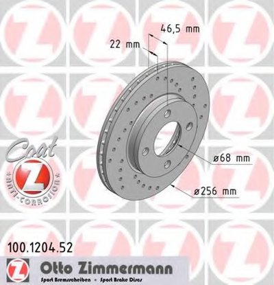 Тормозной диск SPORT BRAKE DISC COAT Z ZIMMERMANN купить