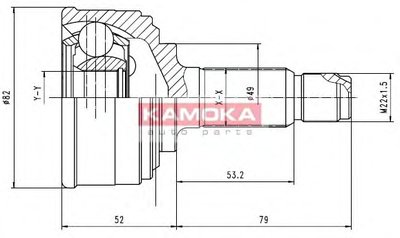 Шарнирный комплект, приводной вал KAMOKA KAMOKA купить