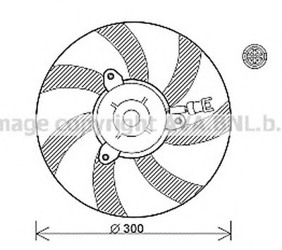 Вентилятор, охлаждение двигателя AVA QUALITY COOLING купить