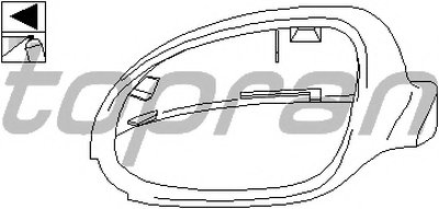 Покрытие, внешнее зеркало TOPRAN купить