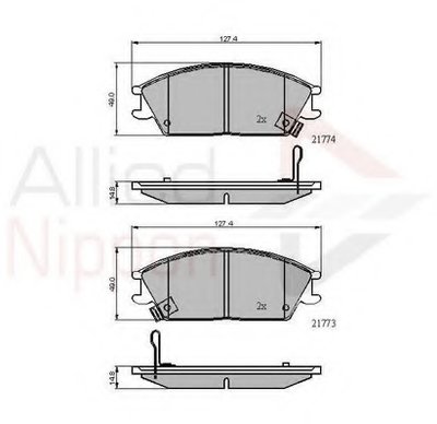 Комплект тормозных колодок, дисковый тормоз ANL Braking COMLINE купить