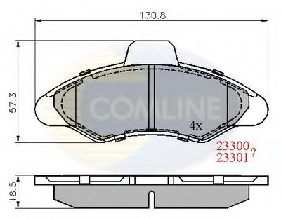 Комплект тормозных колодок, дисковый тормоз Comline COMLINE купить