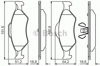 Комплект тормозных колодок, дисковый тормоз BOSCH купить