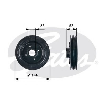 Ременный шкив, коленчатый вал DriveAlign® GATES купить