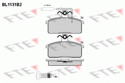 Комплект тормозных колодок, дисковый тормоз FTE купить