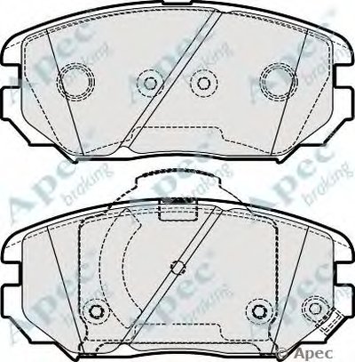 Комплект тормозных колодок, дисковый тормоз APEC braking купить