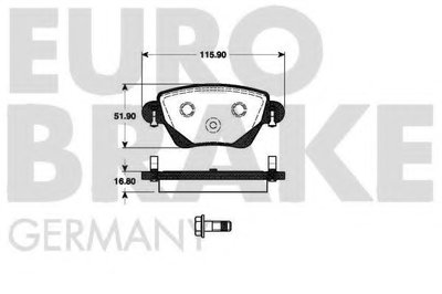 Комплект тормозных колодок, дисковый тормоз EUROBRAKE купить