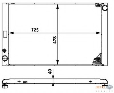Радиатор, охлаждение двигателя BEHR HELLA SERVICE HELLA купить