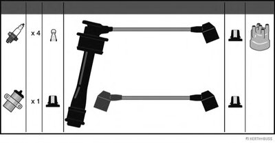 Комплект проводов зажигания HERTH+BUSS JAKOPARTS купить