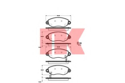 Гальмівнi колодки дисковi Ford Transit 00-