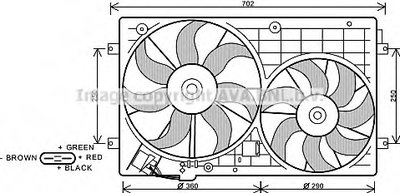 Вентилятор, охлаждение двигателя AVA QUALITY COOLING купить