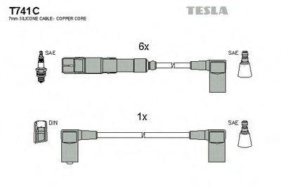 Комплект проводов зажигания original TESLA купить