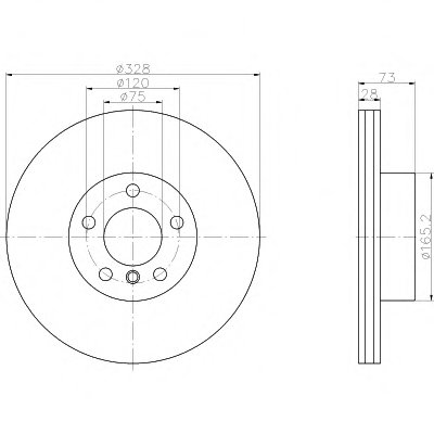 Тормозной диск перед. X3 F25/X4 F26 10- 1.6-3.0 (PRO)