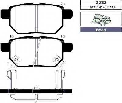 Комплект тормозных колодок, дисковый тормоз Rear brake pads for TOYOTA/LEXUS/SUBARU GOODWILL купить