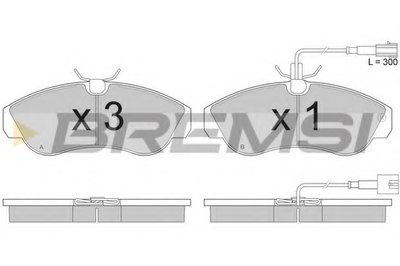 Тормозные колодки перед Ducato/Boxer 94-02 (1.8t)