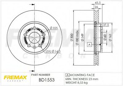 Тормозной диск Premium Black Carbon + FREMAX купить