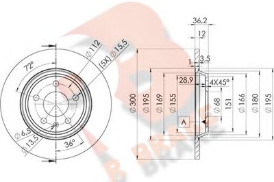 Тормозной диск R BRAKE купить