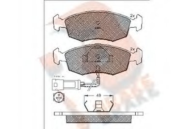 Комплект тормозных колодок, дисковый тормоз R BRAKE купить